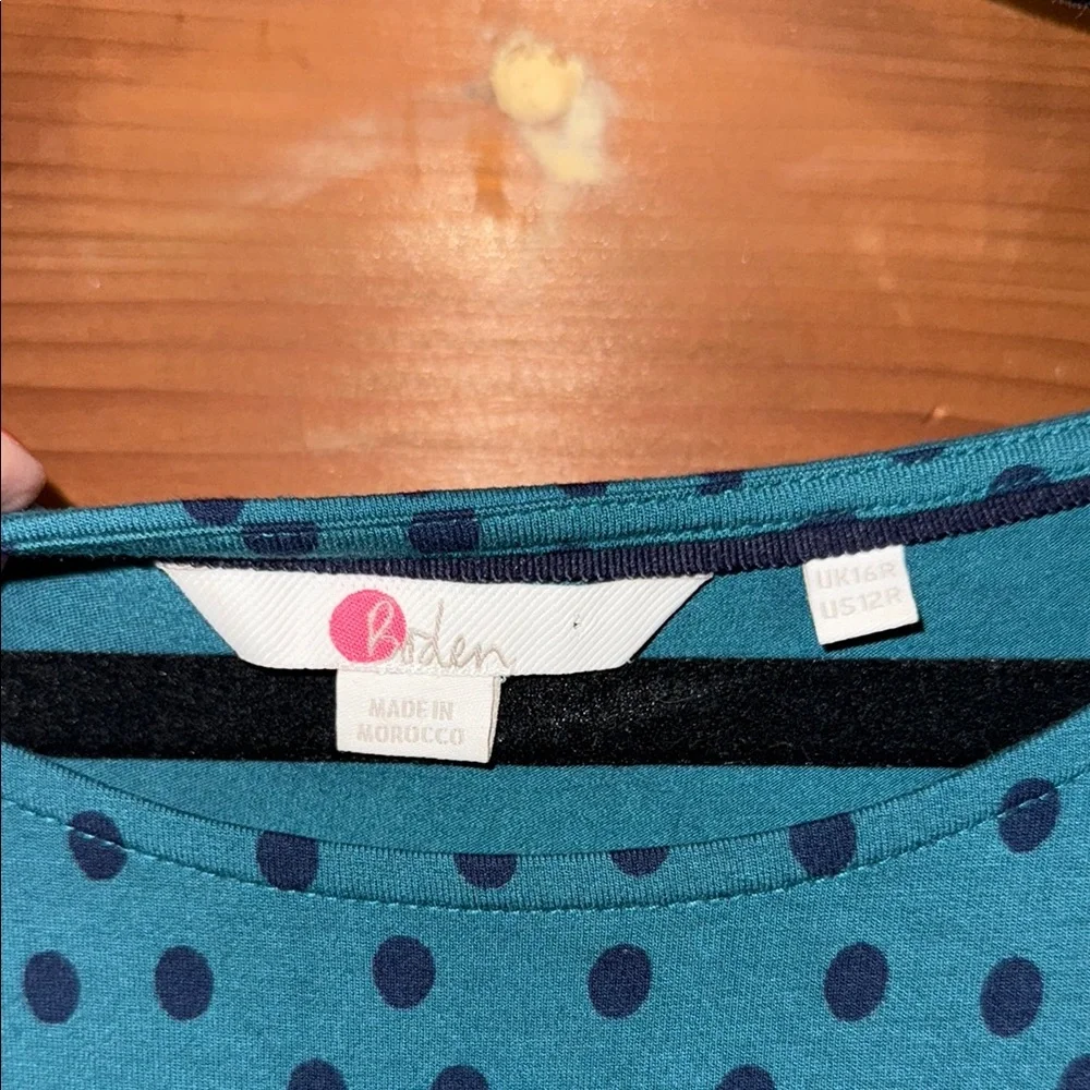 Boden green Long Sleeve Crew Neck Dress - Picture 2 of 5